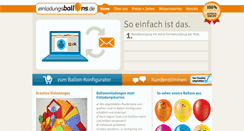 Desktop Screenshot of einladungsballons.de