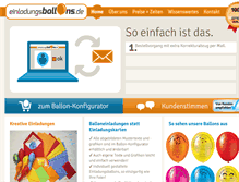 Tablet Screenshot of einladungsballons.de